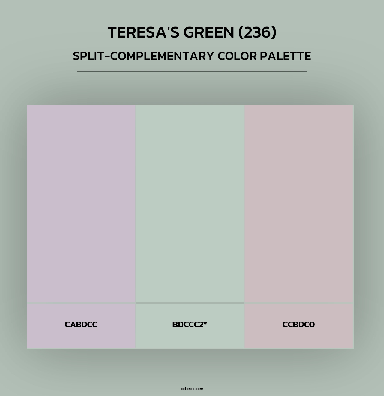 Teresa's Green (236) - Split-Complementary Color Palette