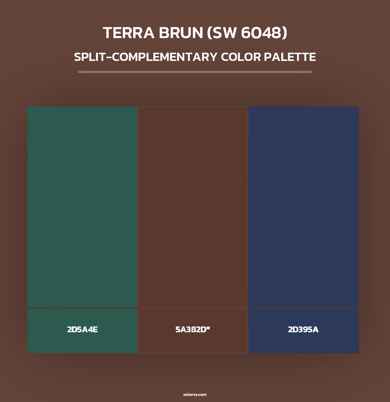 Terra Brun (SW 6048) - Split-Complementary Color Palette