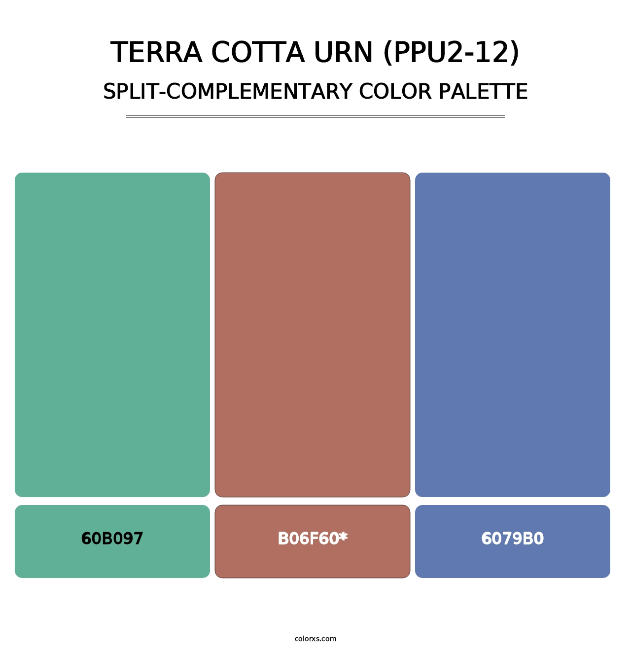 Terra Cotta Urn (PPU2-12) - Split-Complementary Color Palette