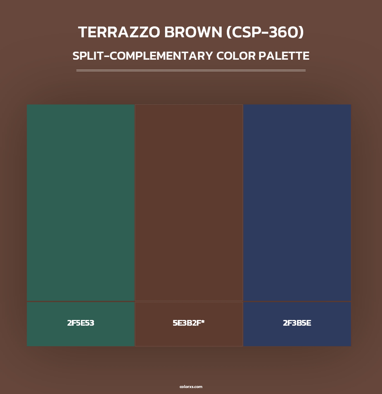 Terrazzo Brown (CSP-360) - Split-Complementary Color Palette