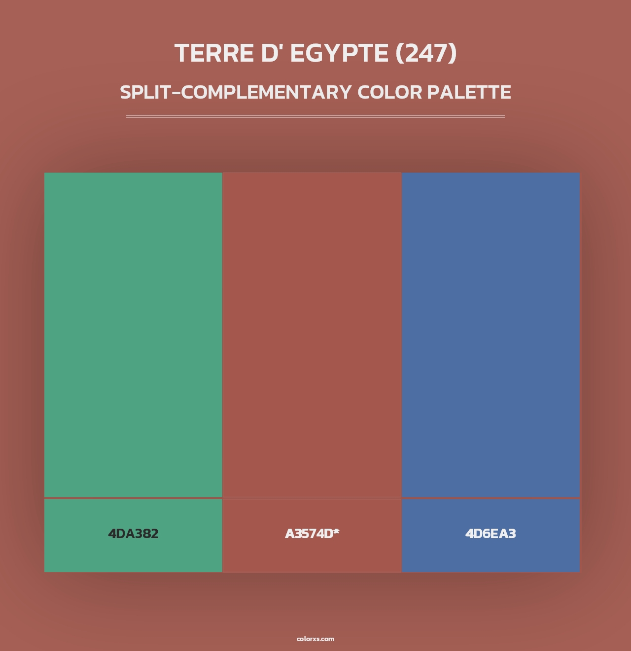 Terre d' Egypte (247) - Split-Complementary Color Palette