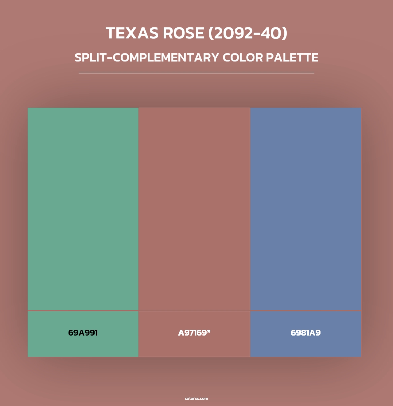 Texas Rose (2092-40) - Split-Complementary Color Palette