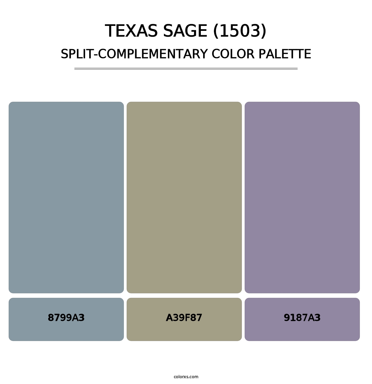 Texas Sage (1503) - Split-Complementary Color Palette