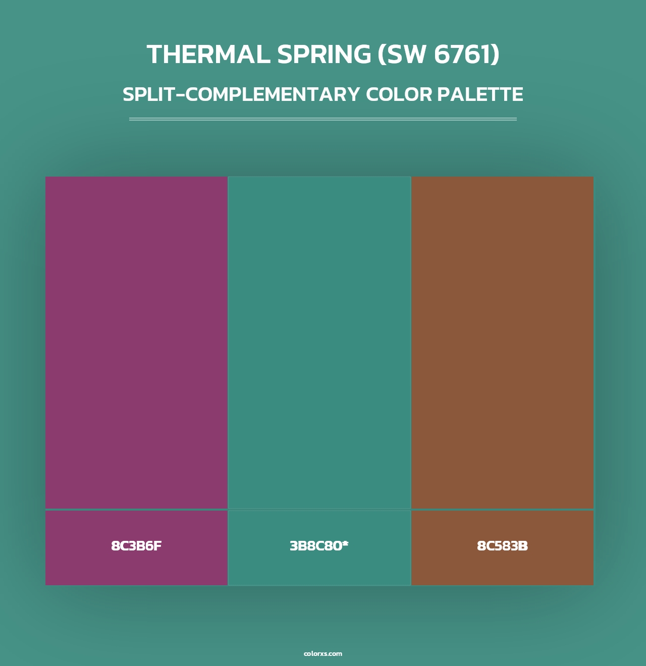 Thermal Spring (SW 6761) - Split-Complementary Color Palette