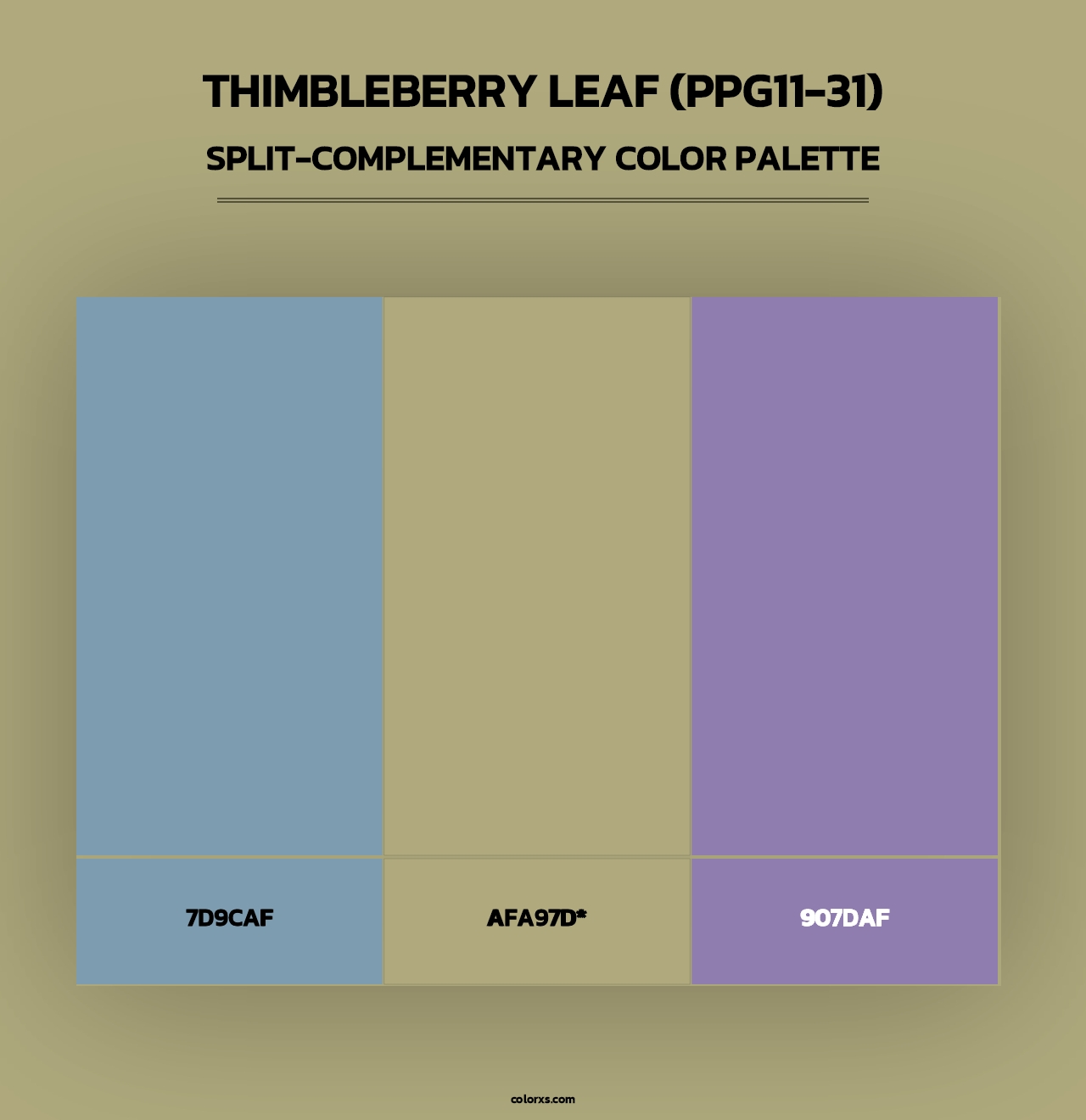 Thimbleberry Leaf (PPG11-31) - Split-Complementary Color Palette