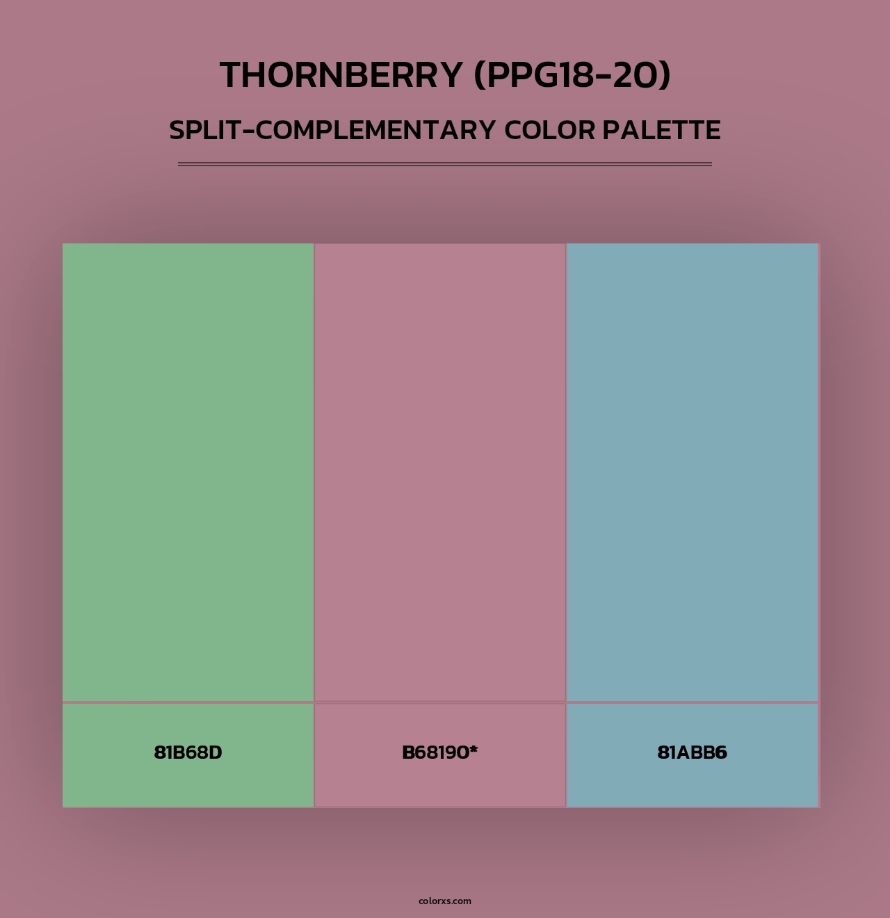 Thornberry (PPG18-20) - Split-Complementary Color Palette