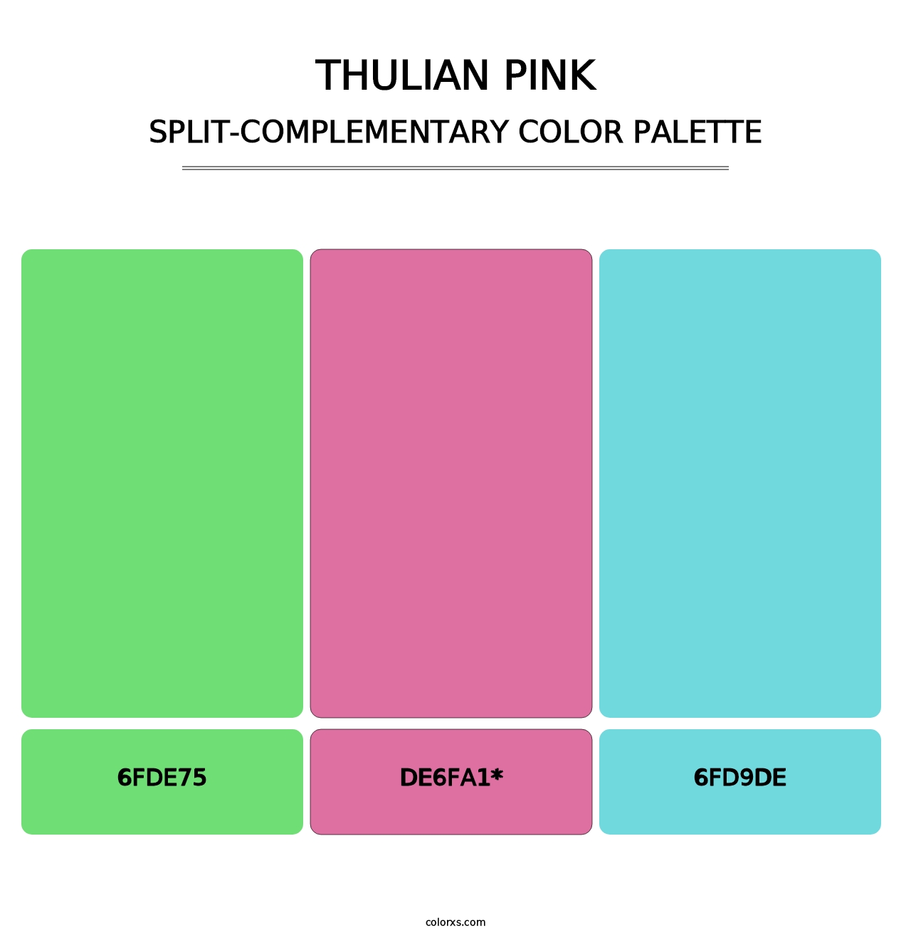 Thulian Pink - Split-Complementary Color Palette