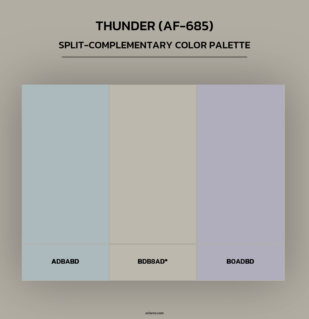 Thunder (AF-685) - Split-Complementary Color Palette