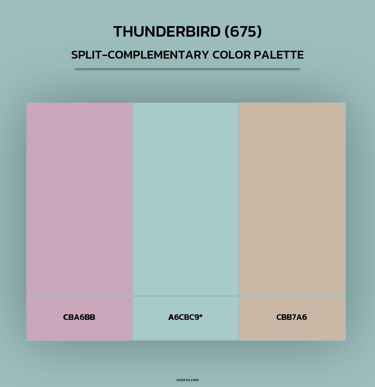 Thunderbird (675) - Split-Complementary Color Palette