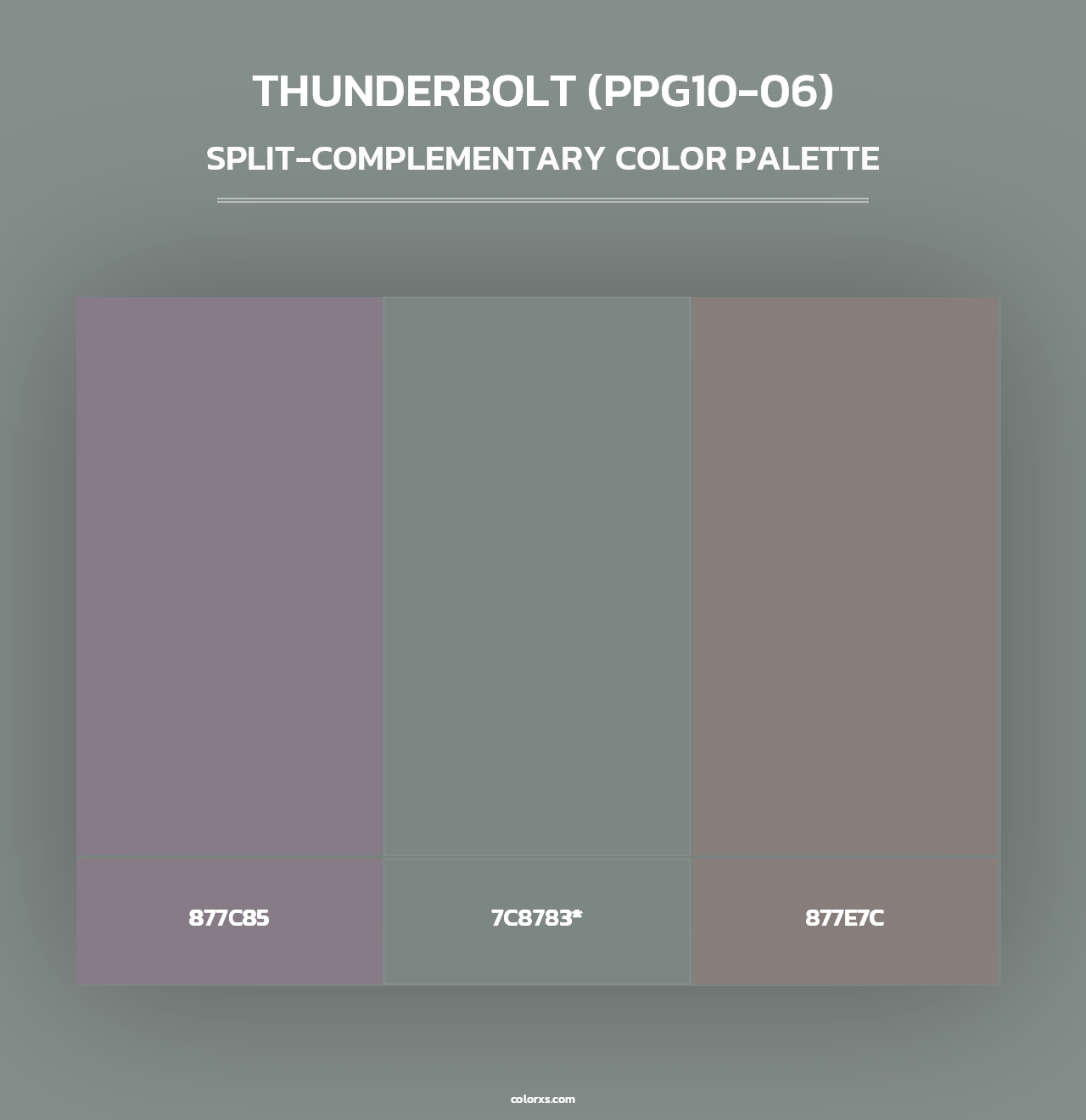 Thunderbolt (PPG10-06) - Split-Complementary Color Palette