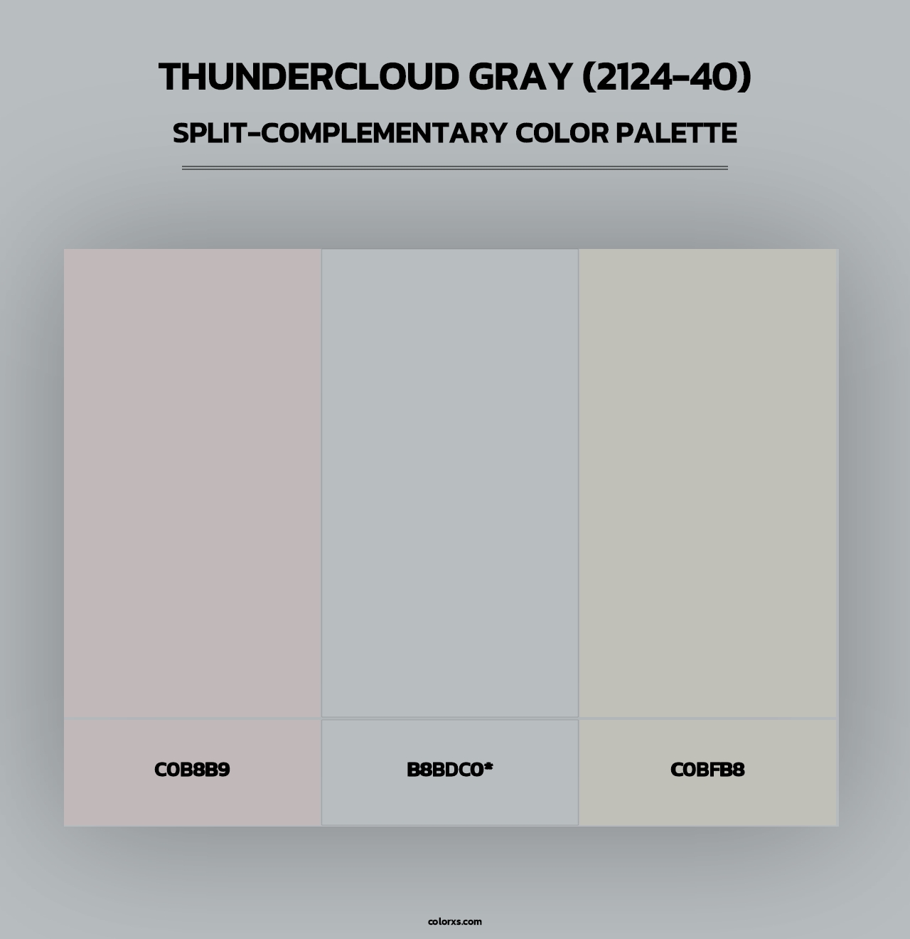 Thundercloud Gray (2124-40) - Split-Complementary Color Palette
