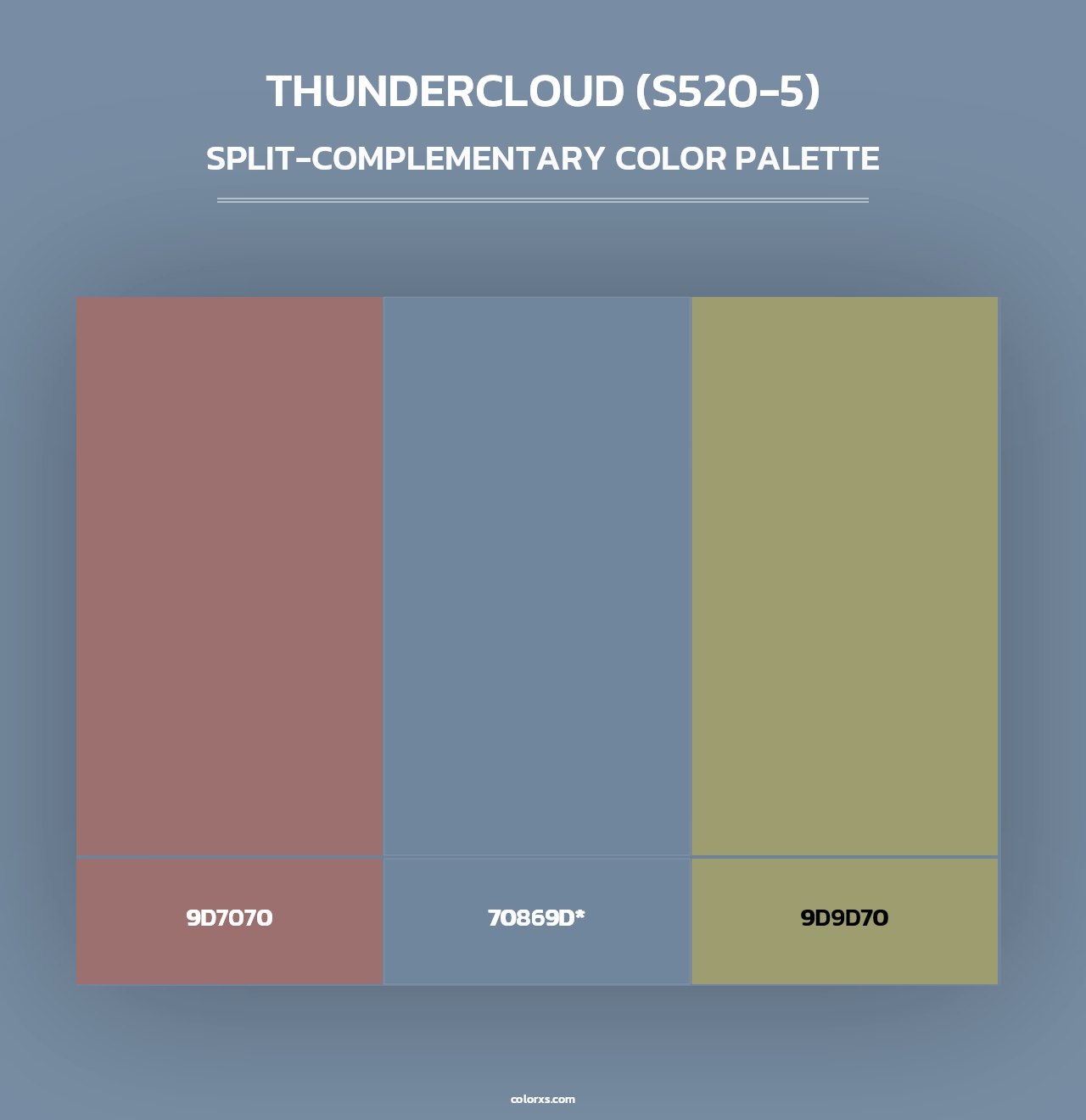 Thundercloud (S520-5) - Split-Complementary Color Palette