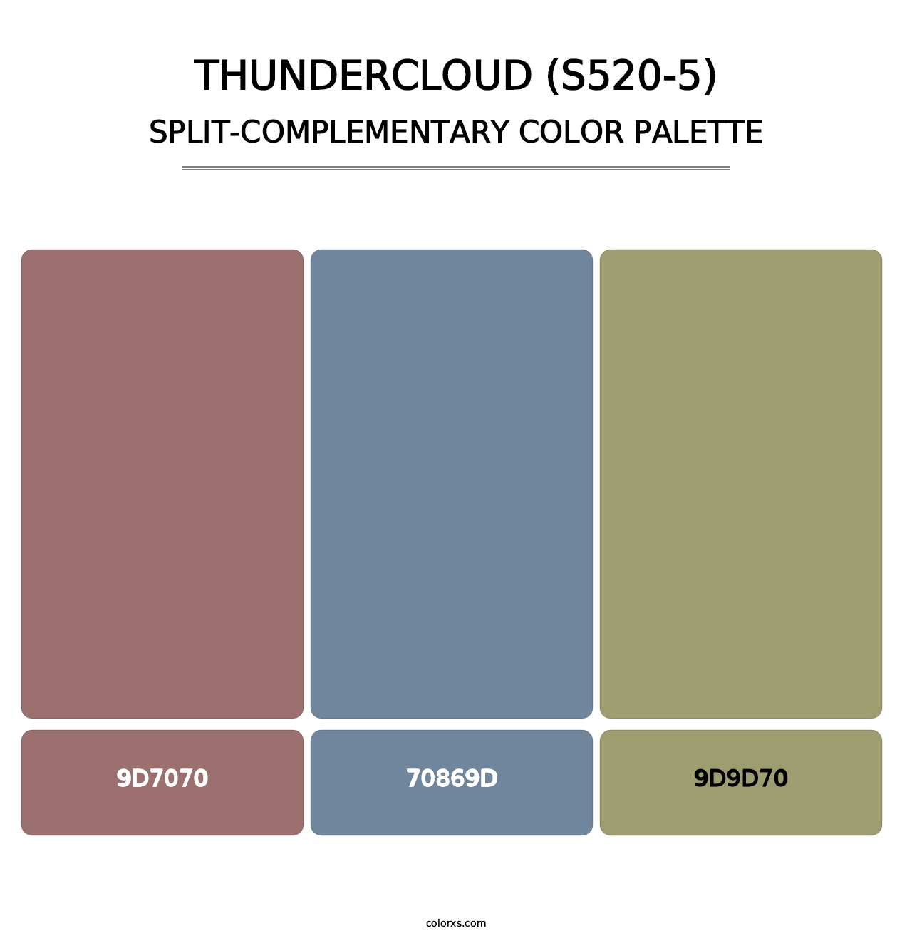 Thundercloud (S520-5) - Split-Complementary Color Palette