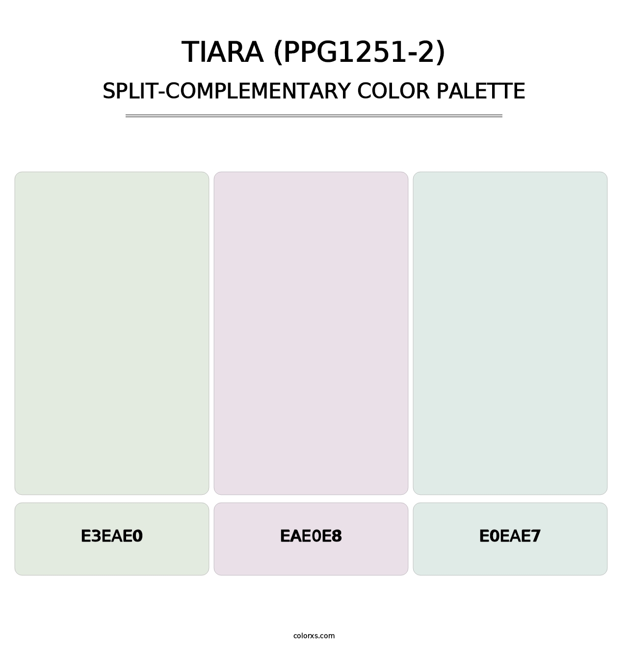 Tiara (PPG1251-2) - Split-Complementary Color Palette