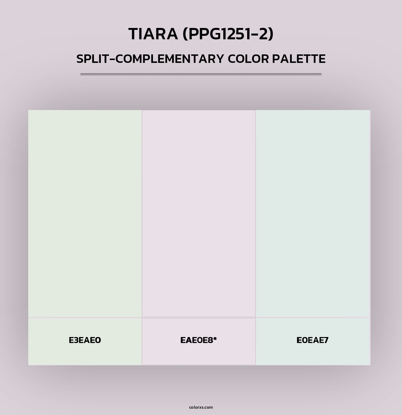 Tiara (PPG1251-2) - Split-Complementary Color Palette