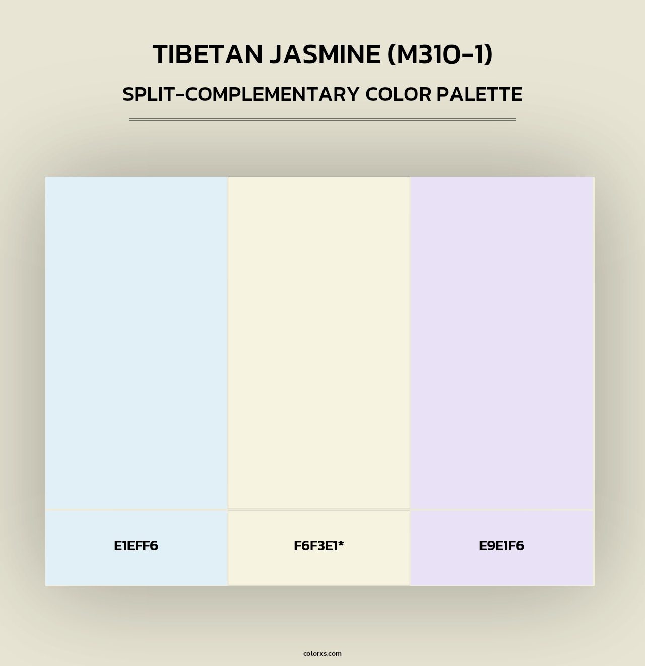 Tibetan Jasmine (M310-1) - Split-Complementary Color Palette