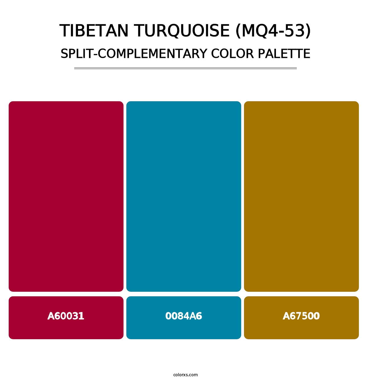 Tibetan Turquoise (MQ4-53) - Split-Complementary Color Palette