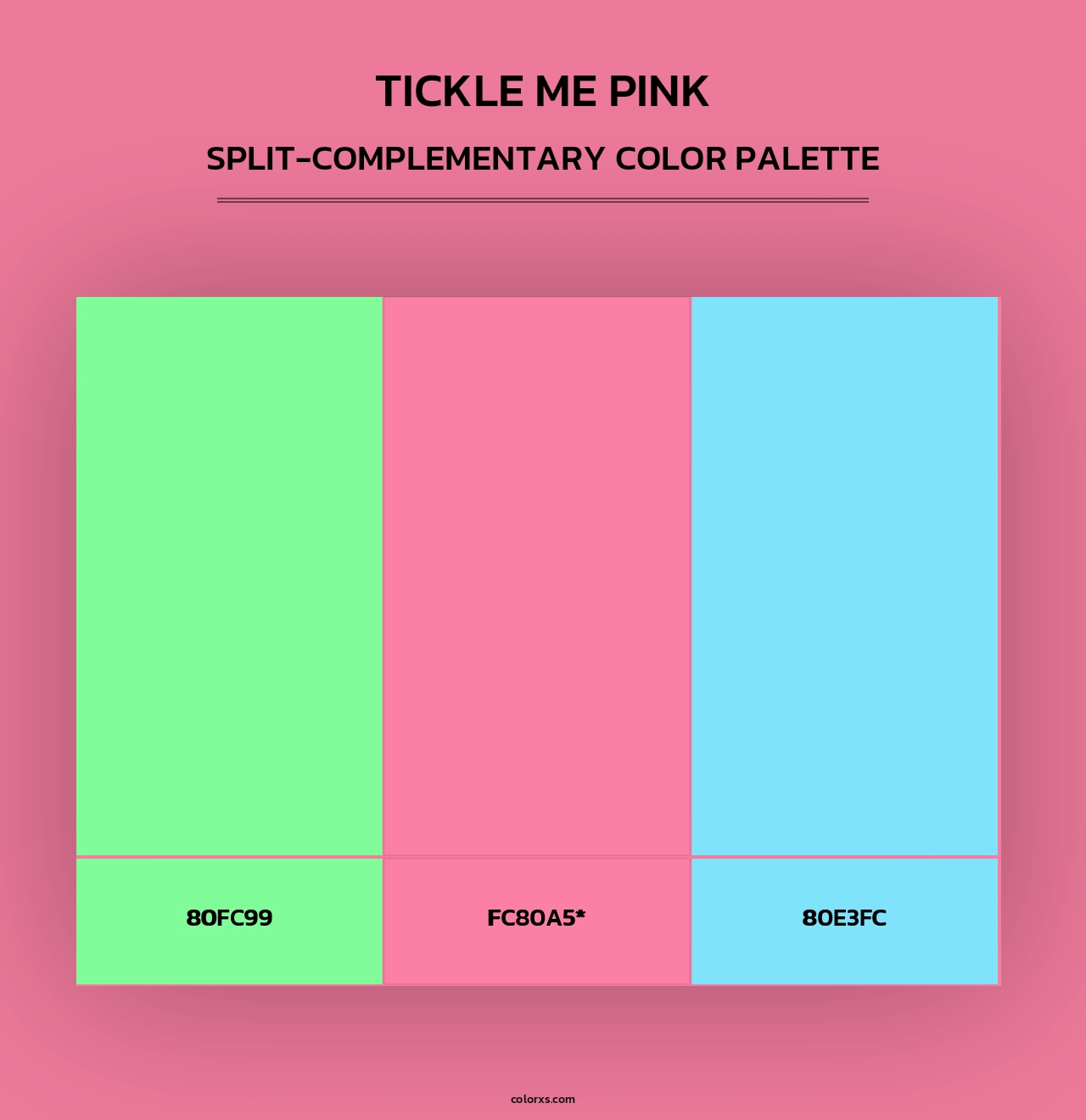 Tickle Me Pink - Split-Complementary Color Palette
