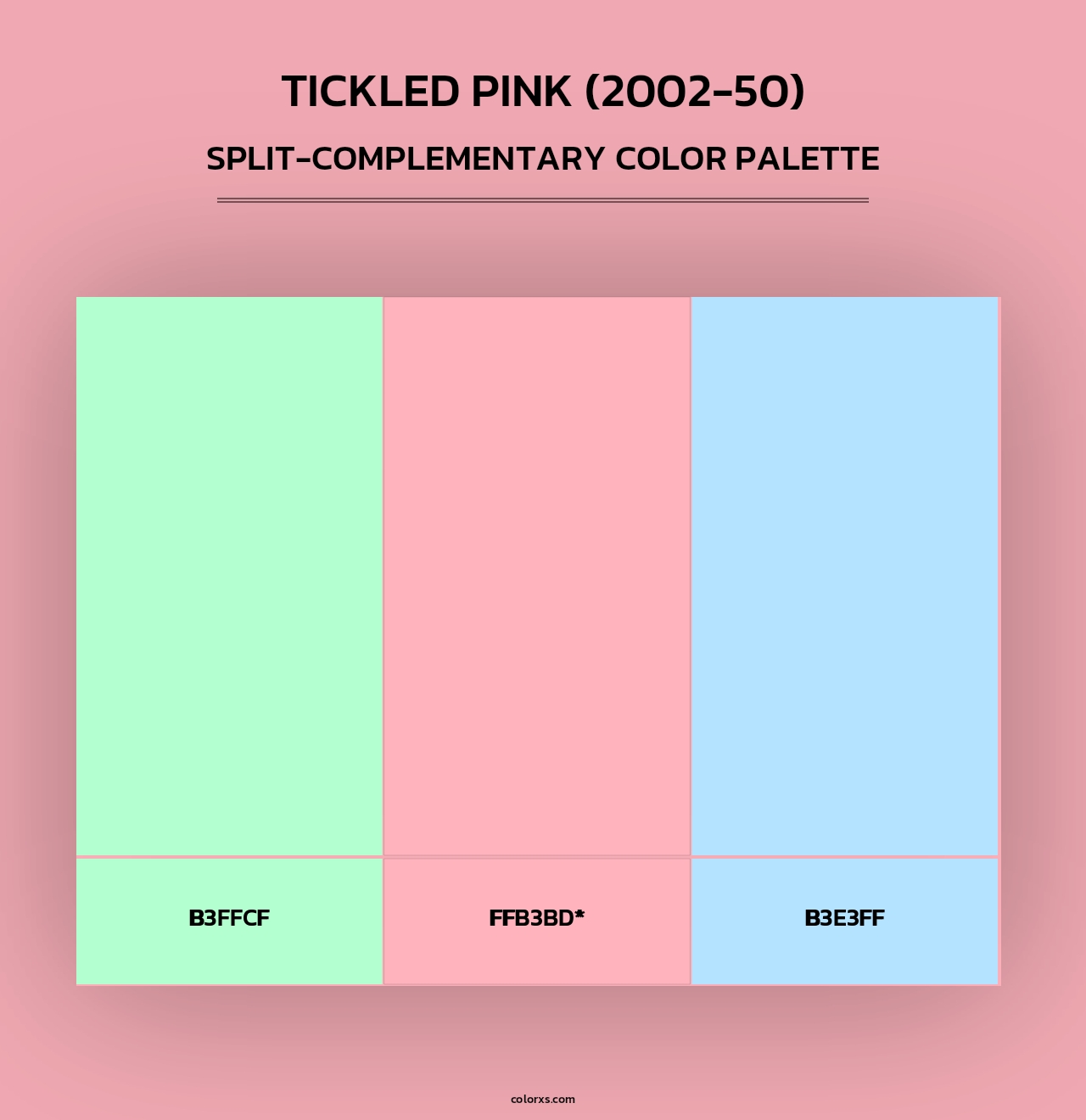 Tickled Pink (2002-50) - Split-Complementary Color Palette