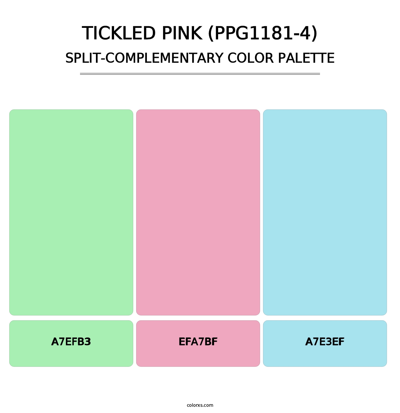 Tickled Pink (PPG1181-4) - Split-Complementary Color Palette