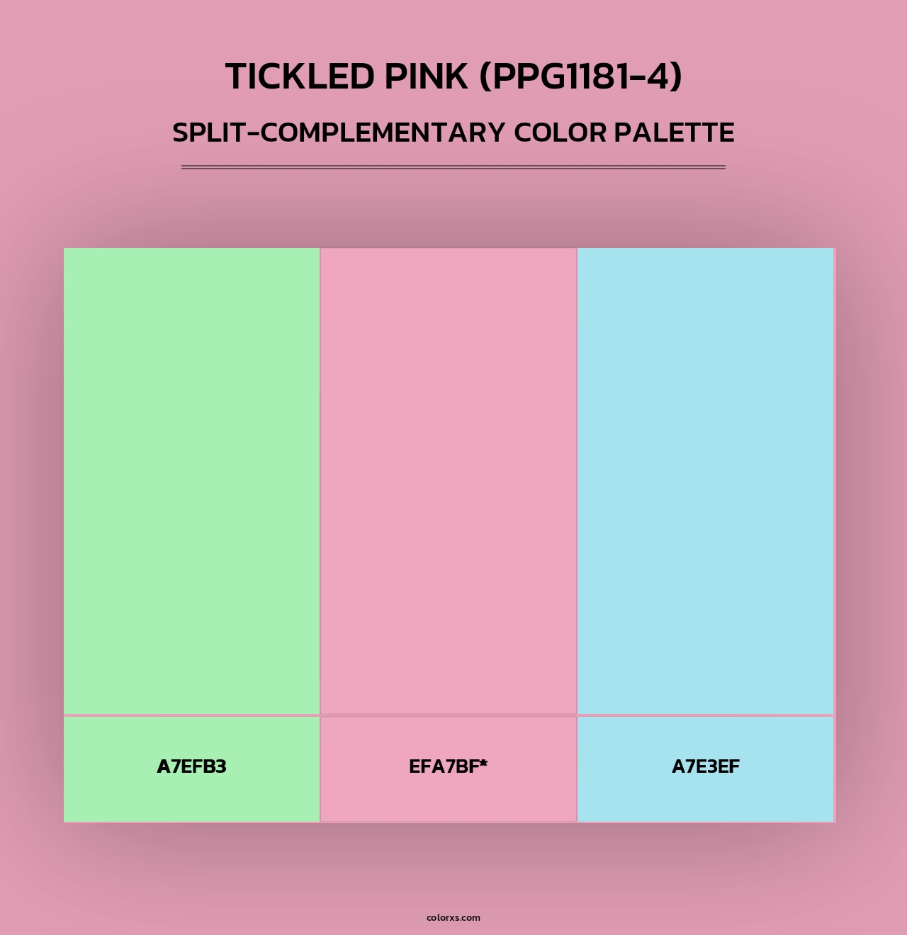 Tickled Pink (PPG1181-4) - Split-Complementary Color Palette