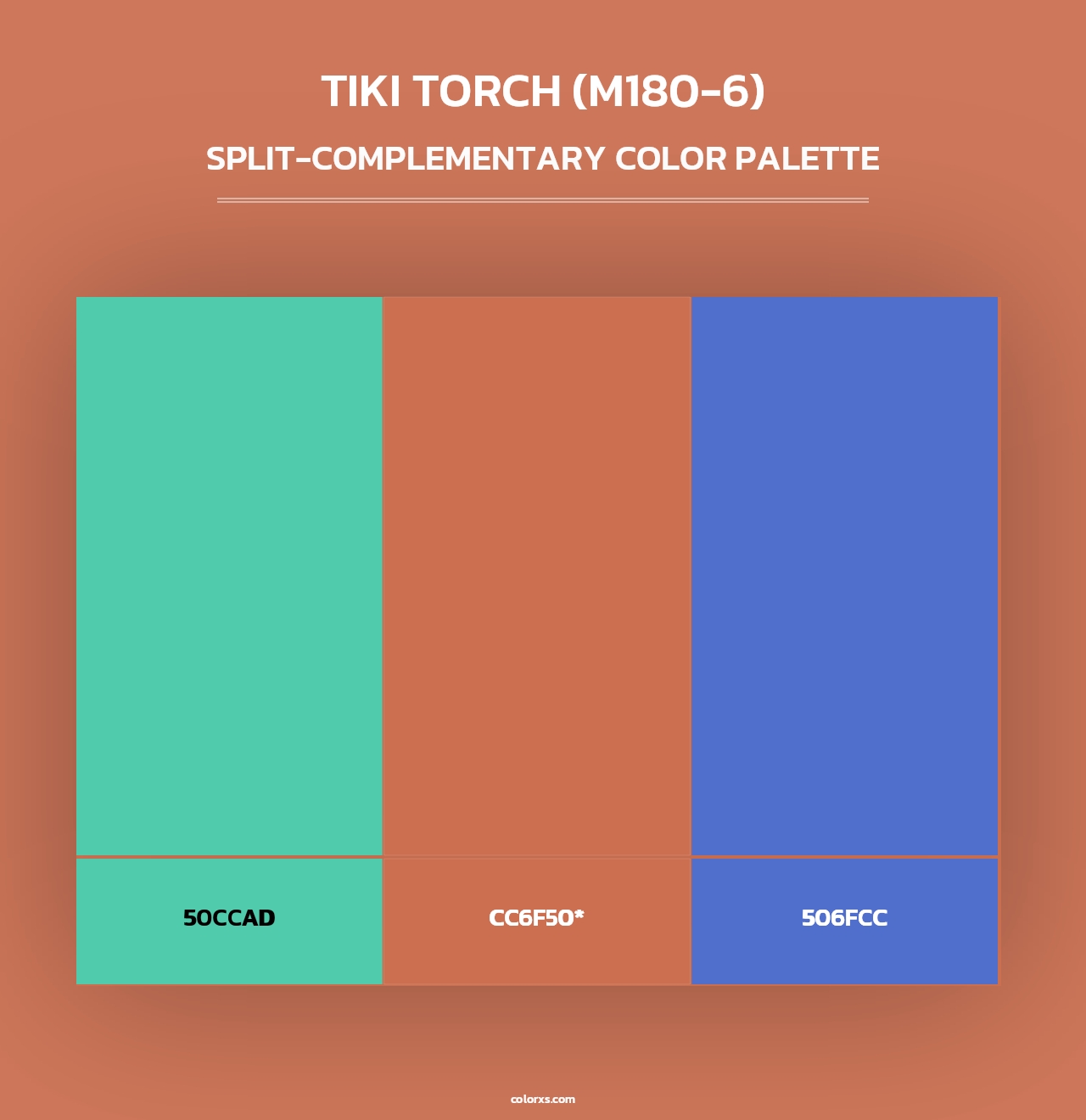 Tiki Torch (M180-6) - Split-Complementary Color Palette