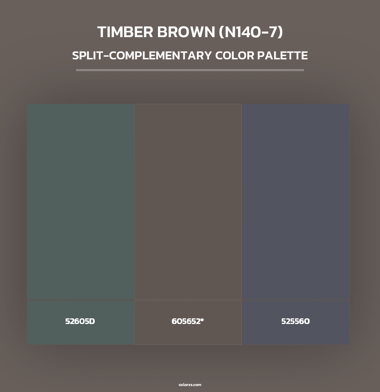 Timber Brown (N140-7) - Split-Complementary Color Palette