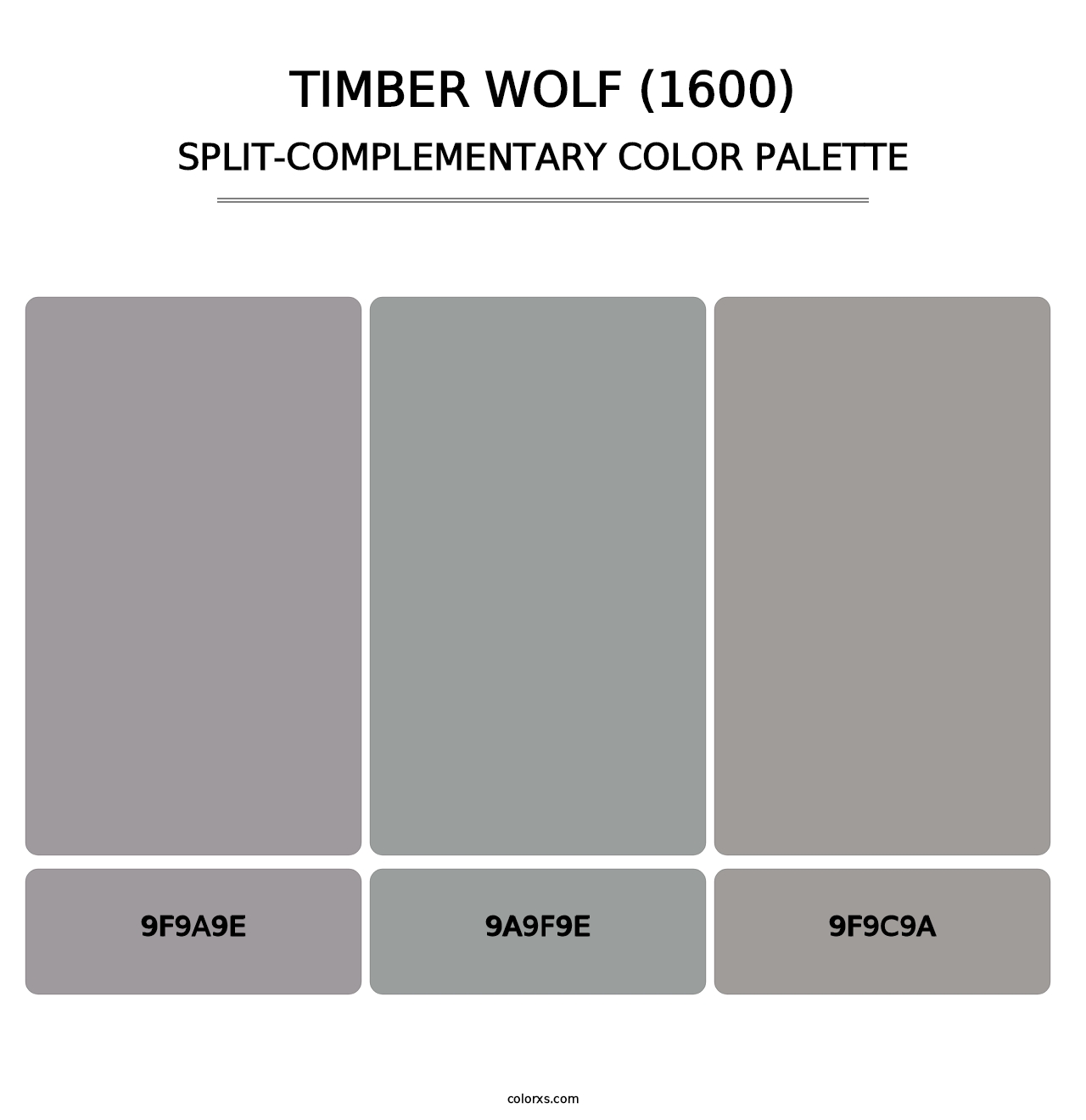 Timber Wolf (1600) - Split-Complementary Color Palette