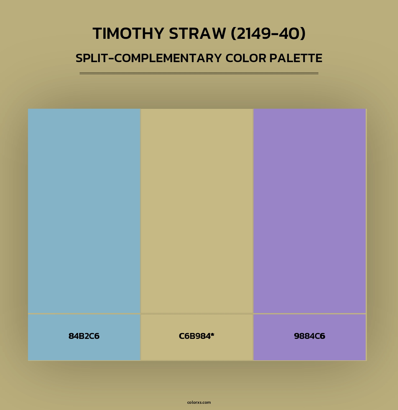 Timothy Straw (2149-40) - Split-Complementary Color Palette