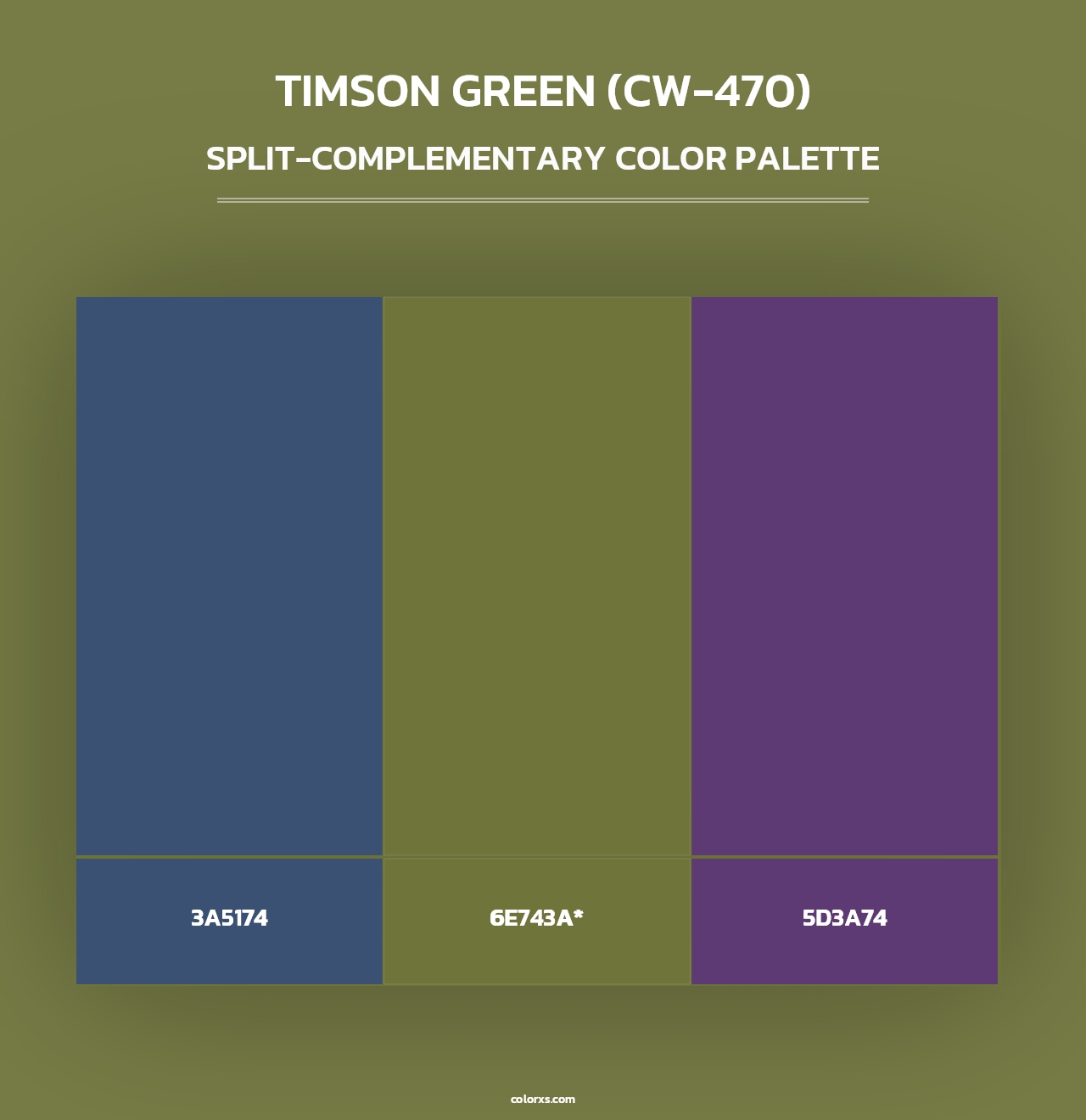Timson Green (CW-470) - Split-Complementary Color Palette