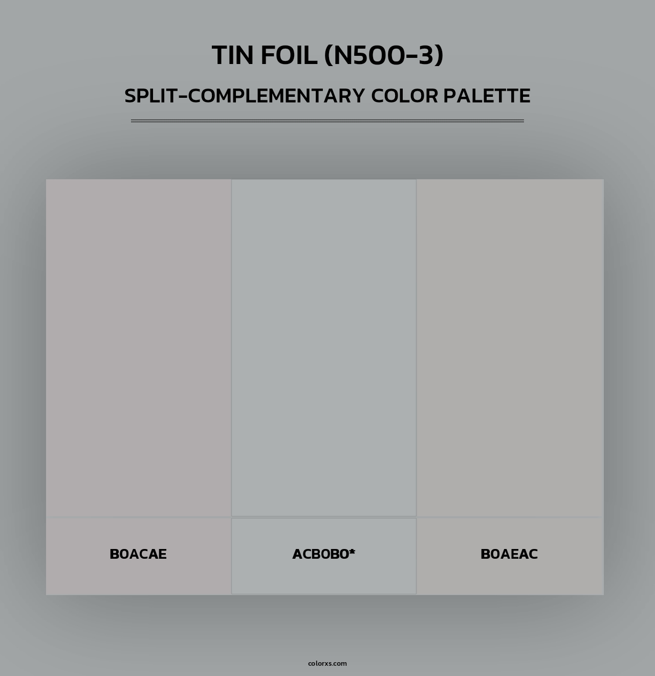 Tin Foil (N500-3) - Split-Complementary Color Palette