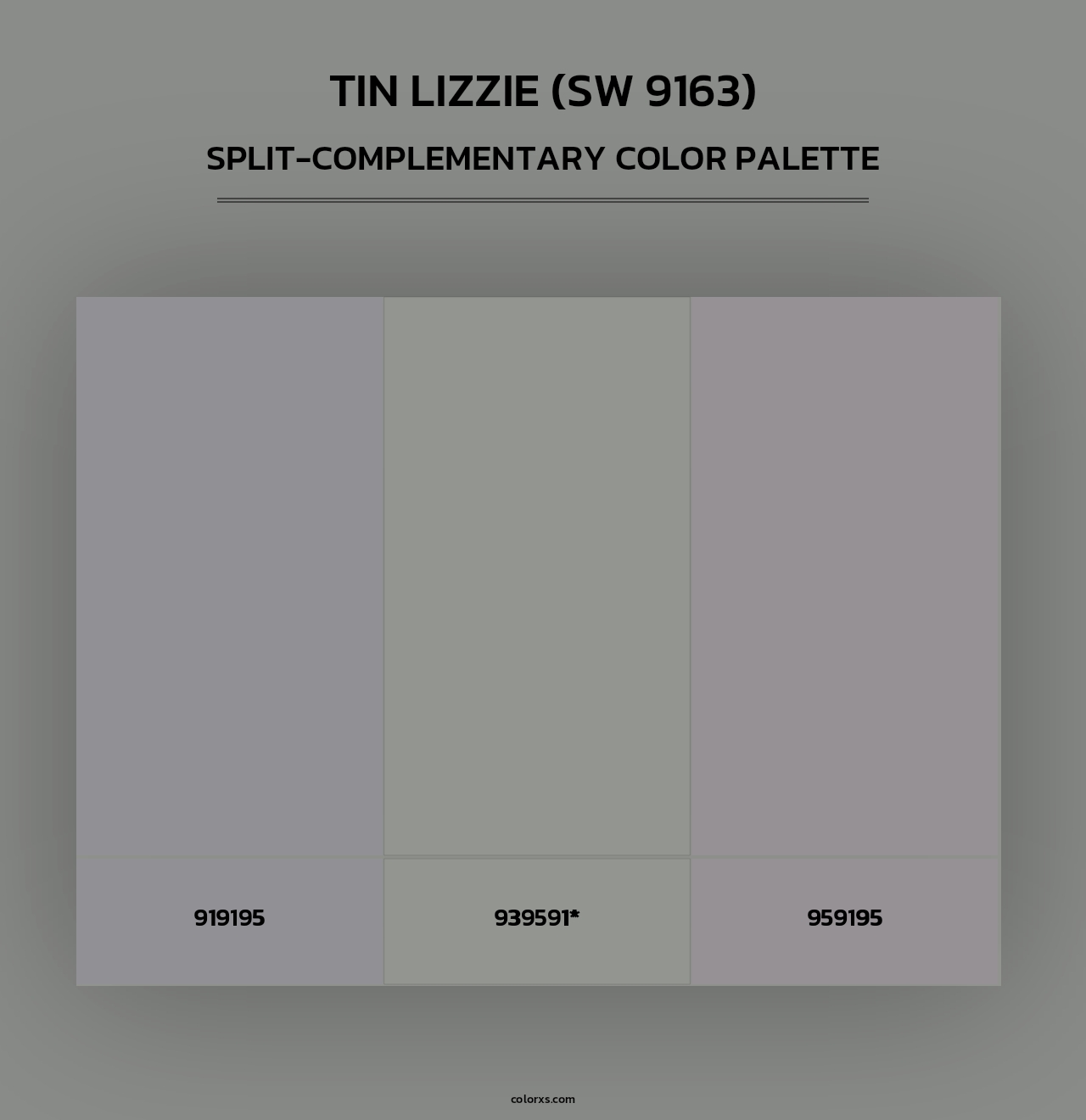 Tin Lizzie (SW 9163) - Split-Complementary Color Palette