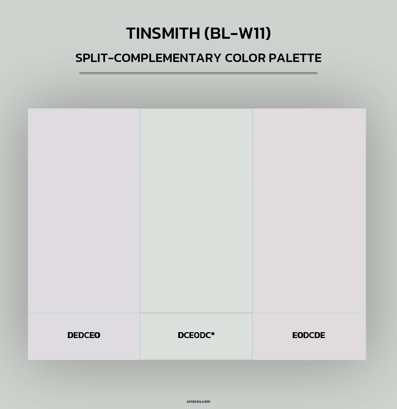 Tinsmith (BL-W11) - Split-Complementary Color Palette