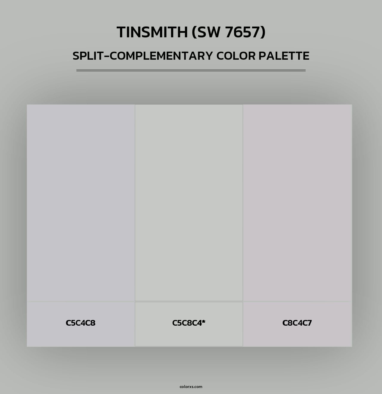 Tinsmith (SW 7657) - Split-Complementary Color Palette