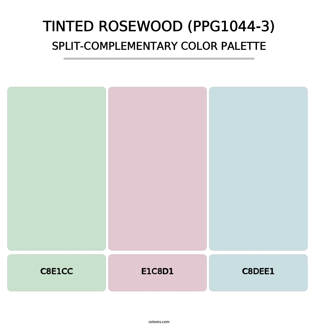 Tinted Rosewood (PPG1044-3) - Split-Complementary Color Palette