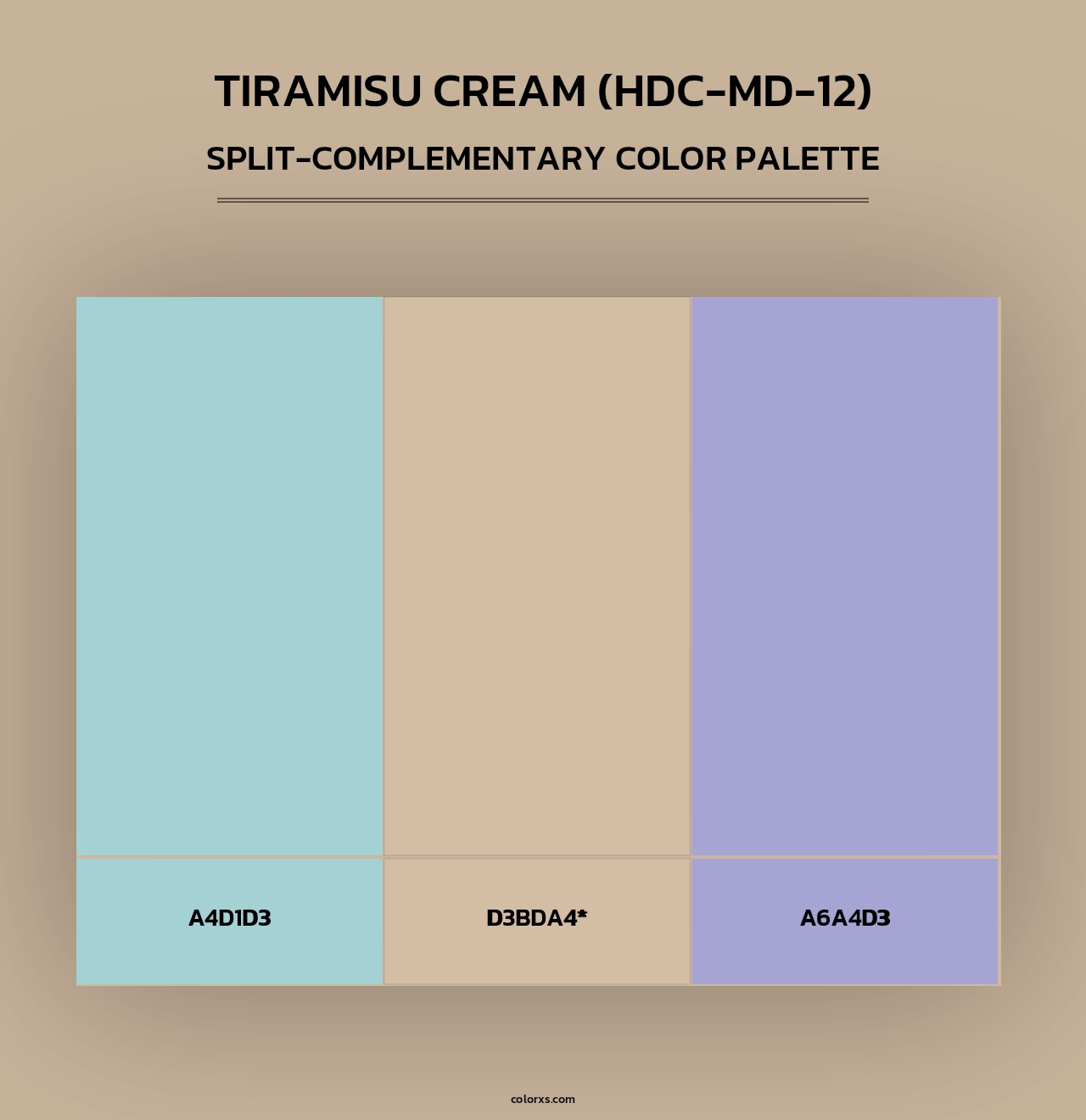Tiramisu Cream (HDC-MD-12) - Split-Complementary Color Palette