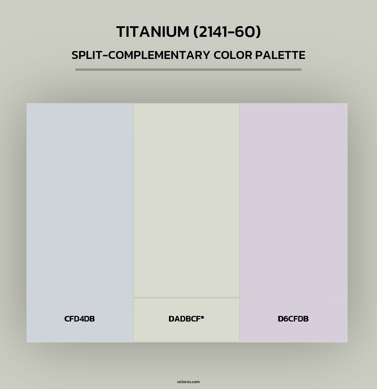 Titanium (2141-60) - Split-Complementary Color Palette