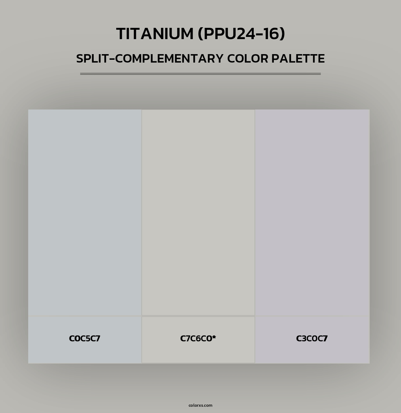 Titanium (PPU24-16) - Split-Complementary Color Palette