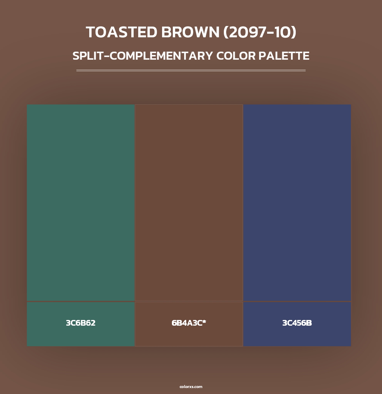 Toasted Brown (2097-10) - Split-Complementary Color Palette