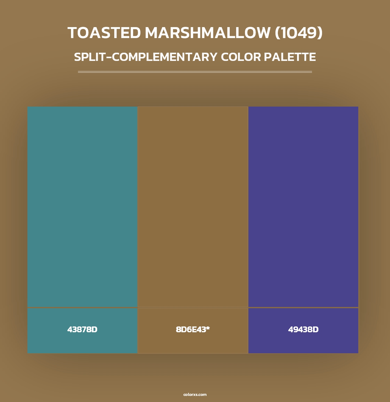 Toasted Marshmallow (1049) - Split-Complementary Color Palette