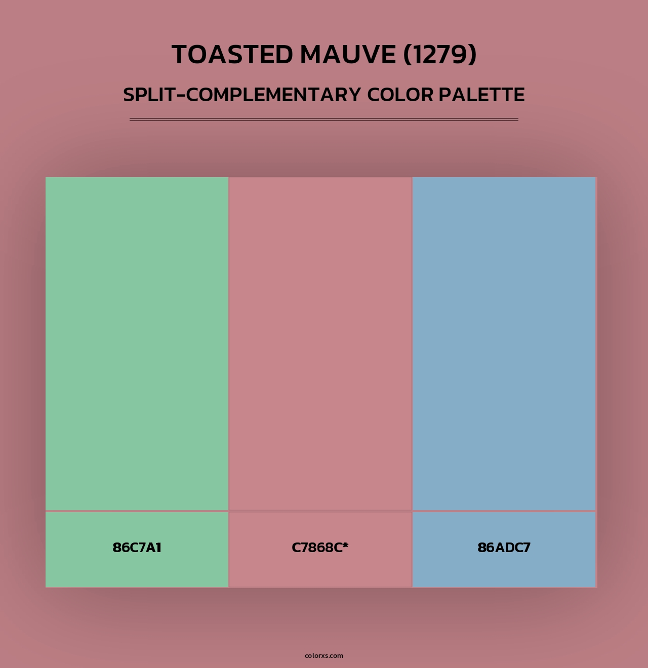 Toasted Mauve (1279) - Split-Complementary Color Palette