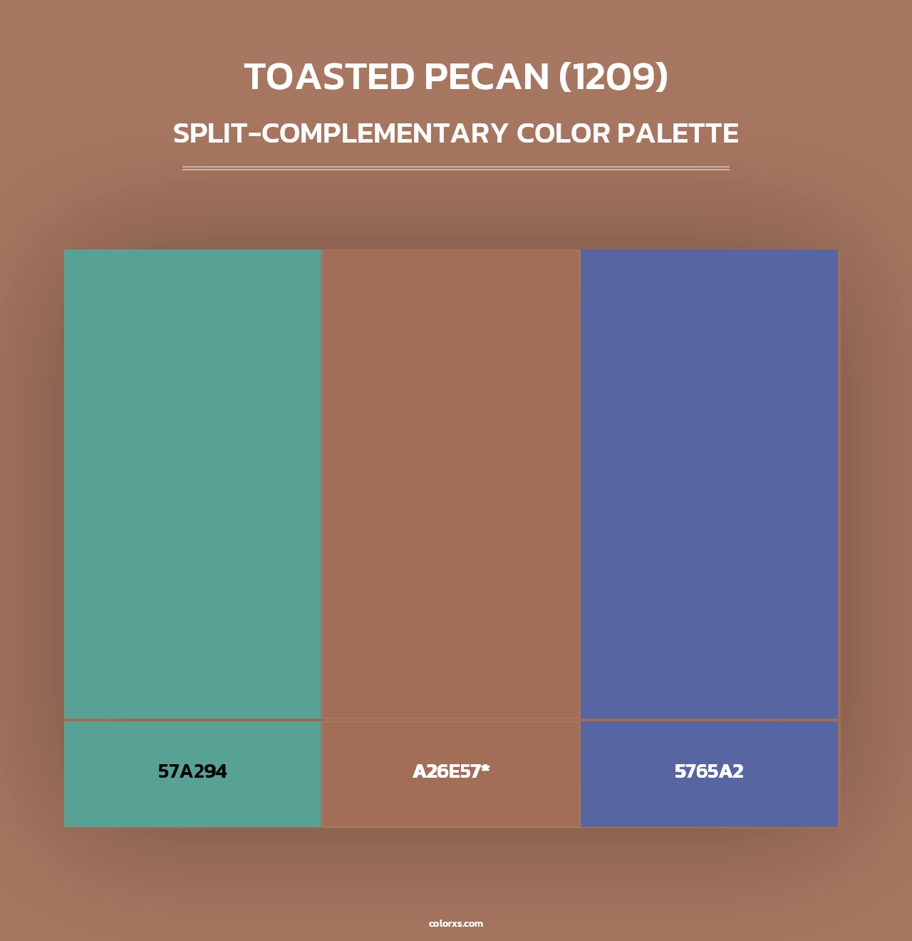 Toasted Pecan (1209) - Split-Complementary Color Palette