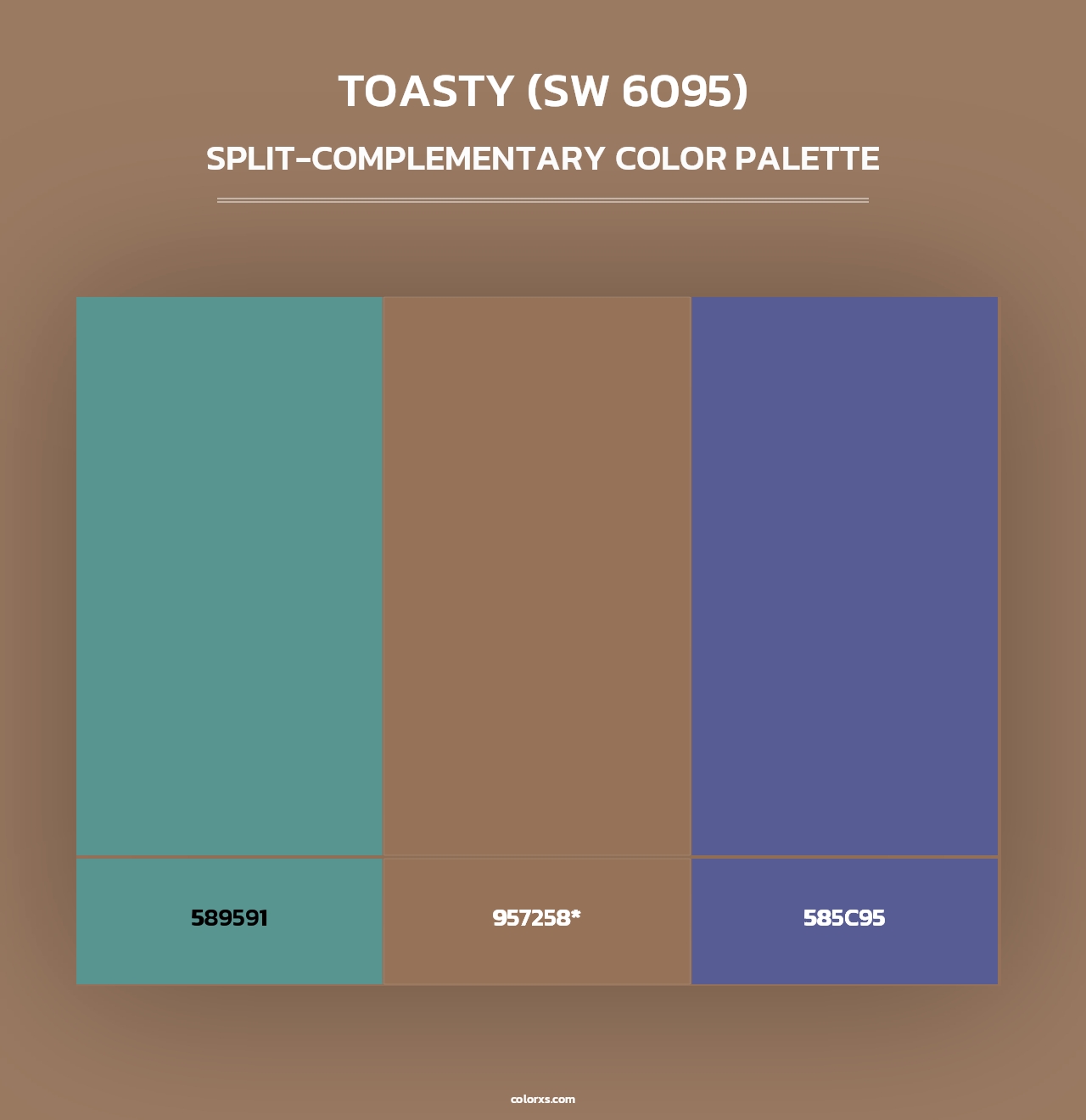 Toasty (SW 6095) - Split-Complementary Color Palette