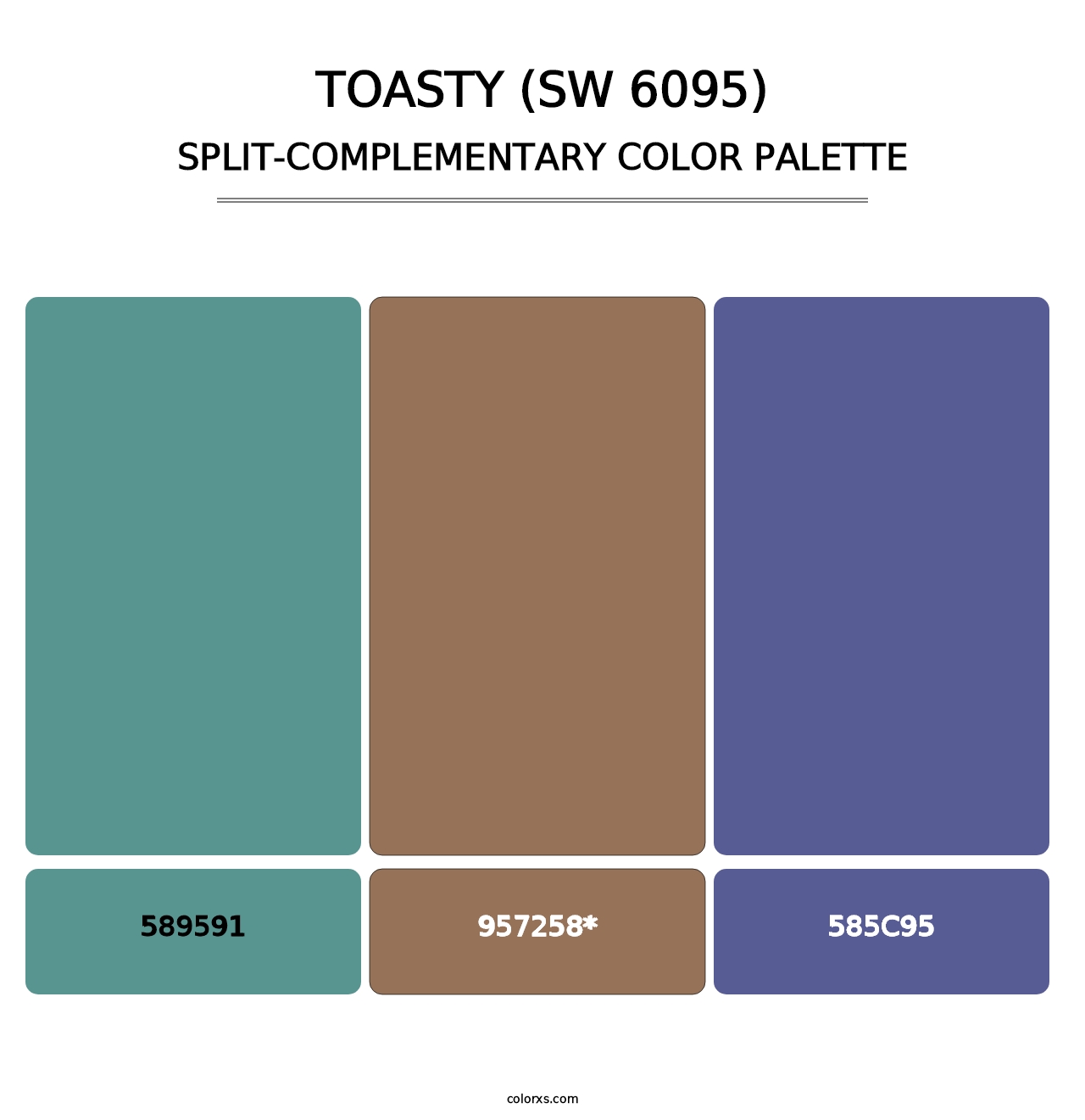 Toasty (SW 6095) - Split-Complementary Color Palette