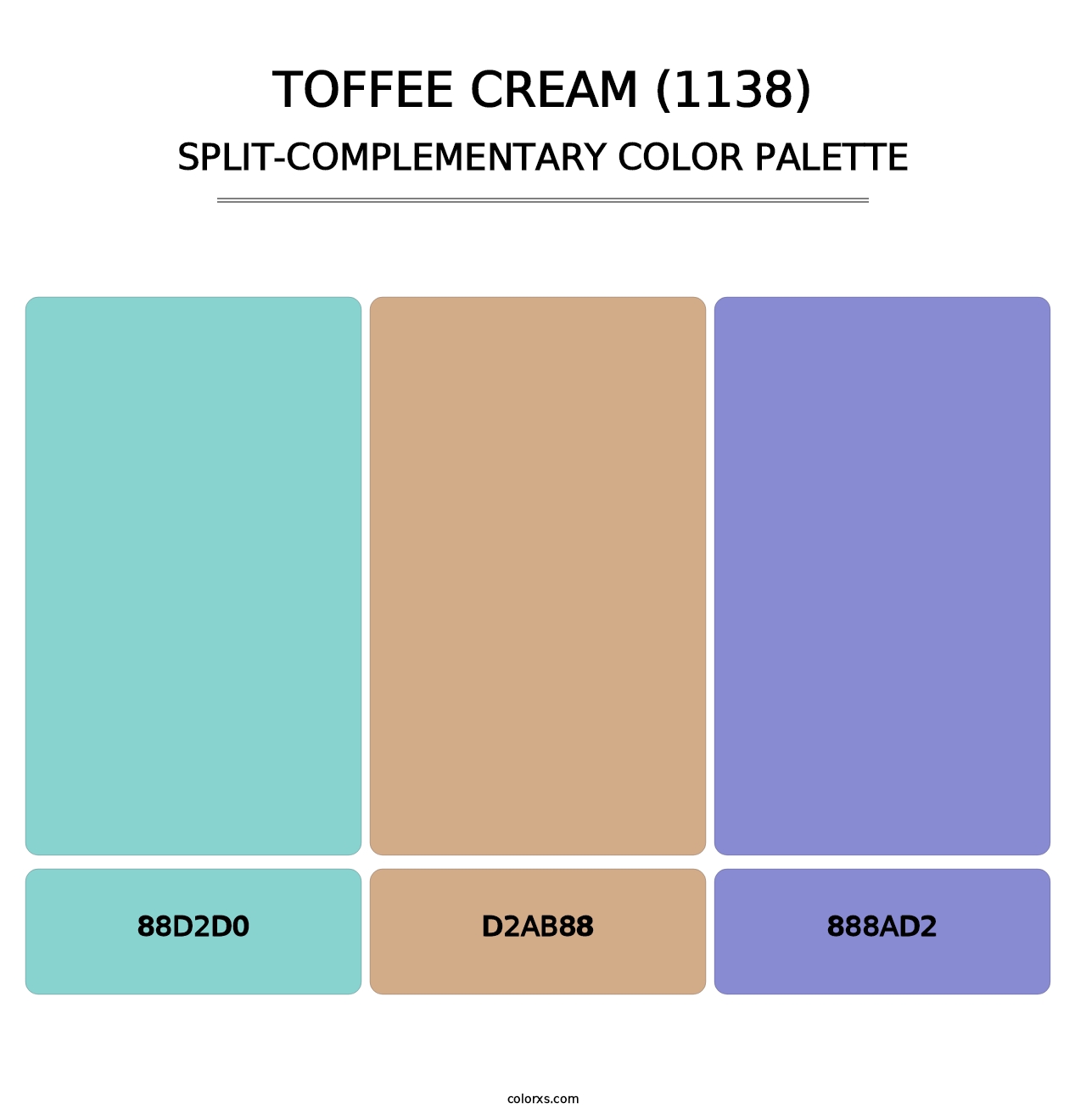 Toffee Cream (1138) - Split-Complementary Color Palette