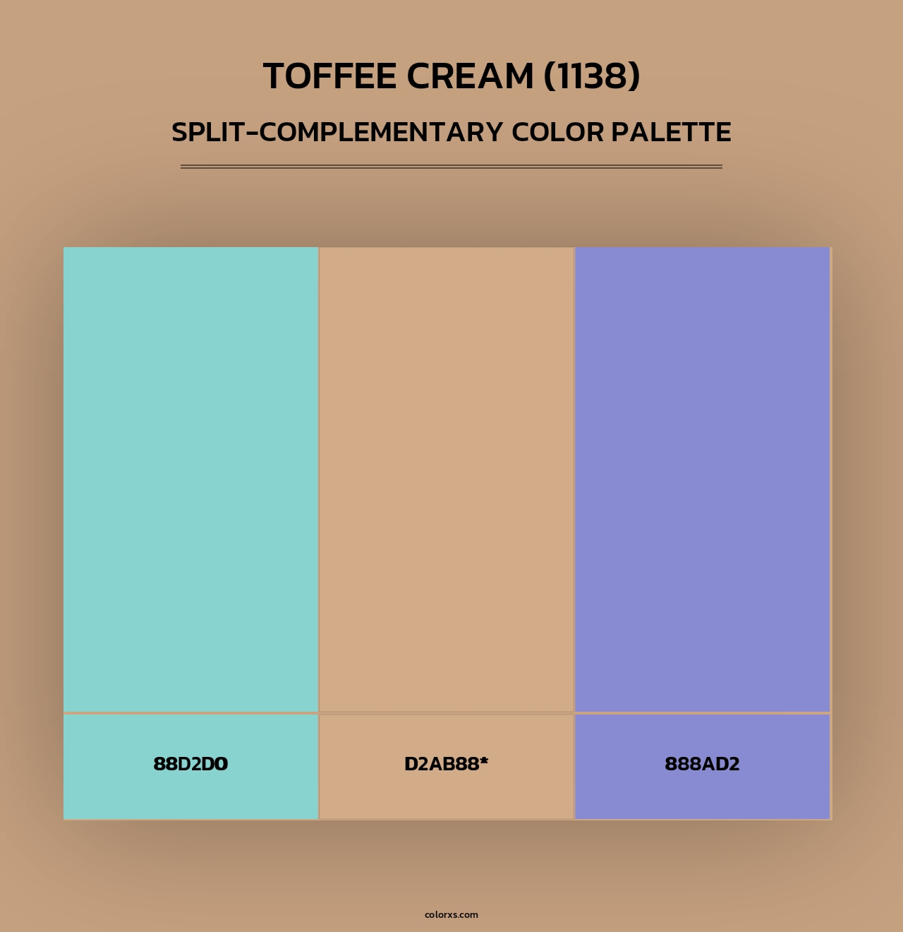 Toffee Cream (1138) - Split-Complementary Color Palette
