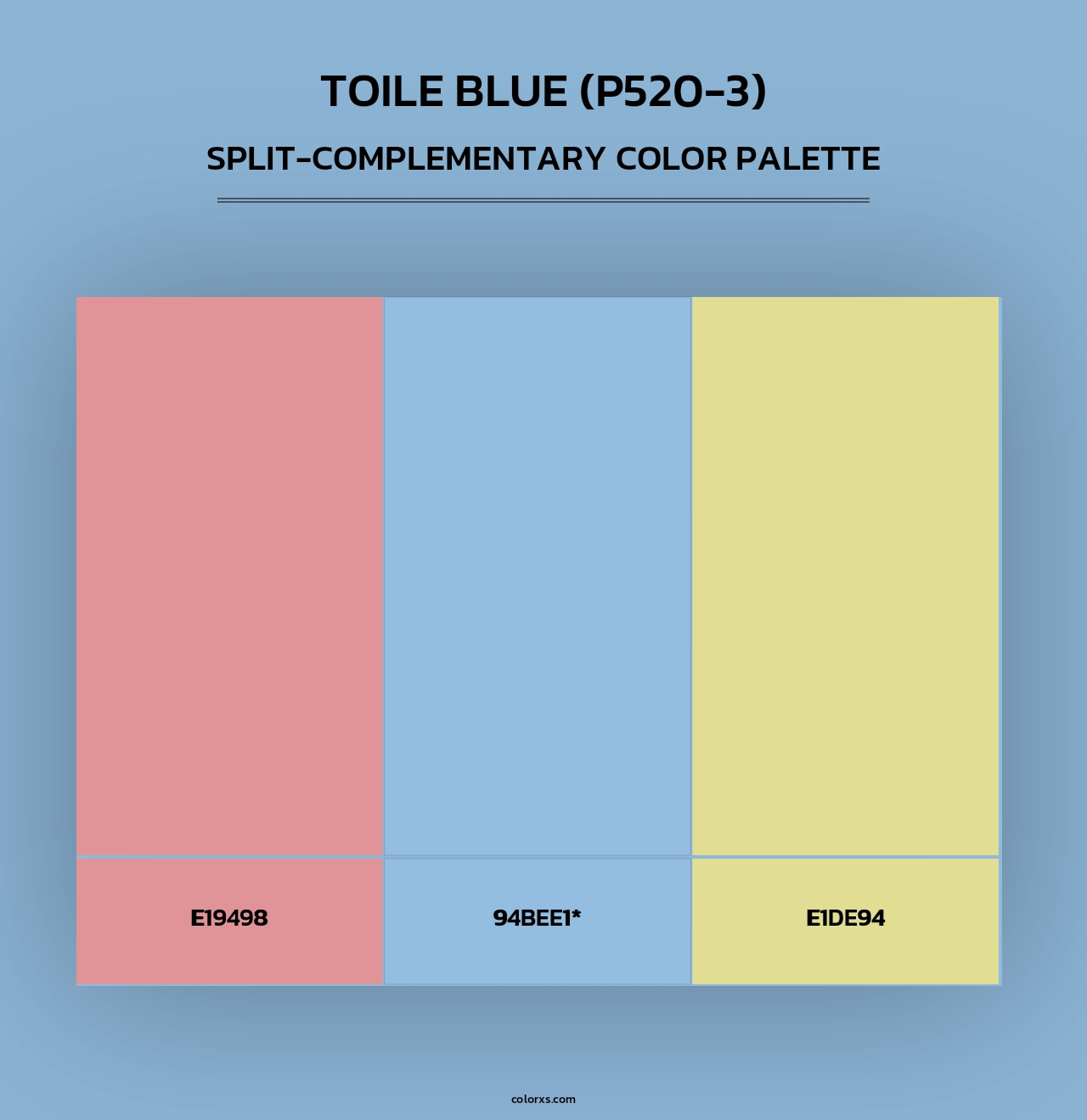Toile Blue (P520-3) - Split-Complementary Color Palette