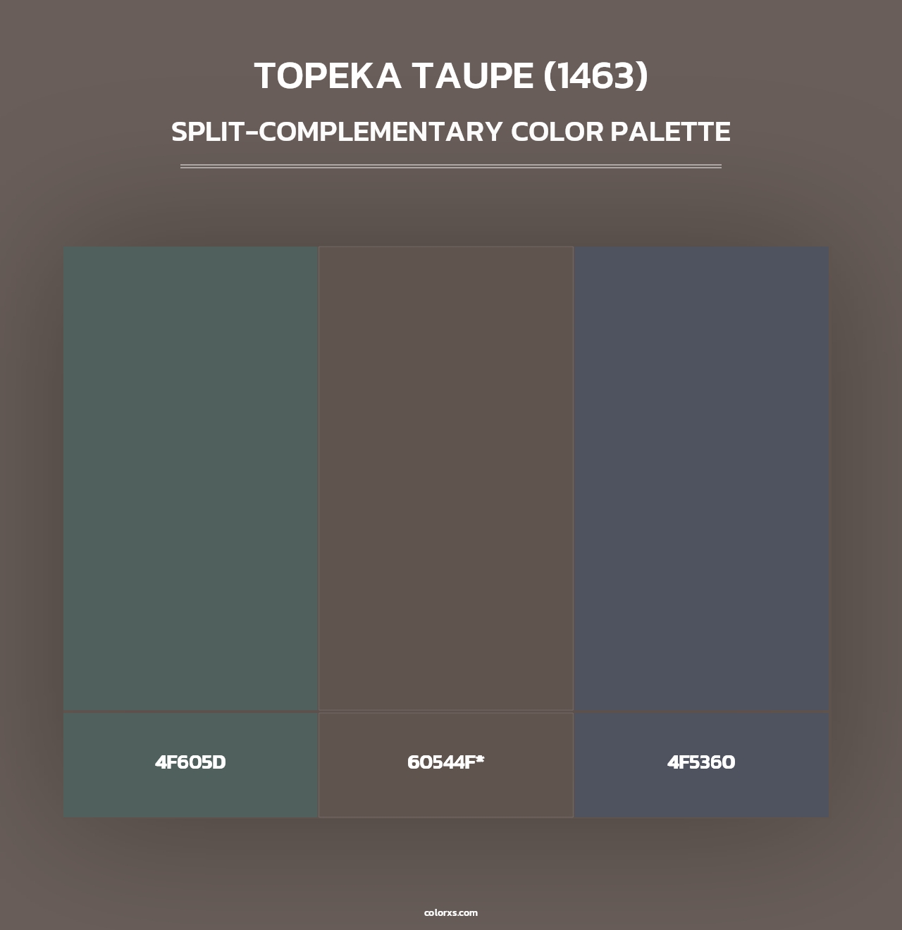 Topeka Taupe (1463) - Split-Complementary Color Palette