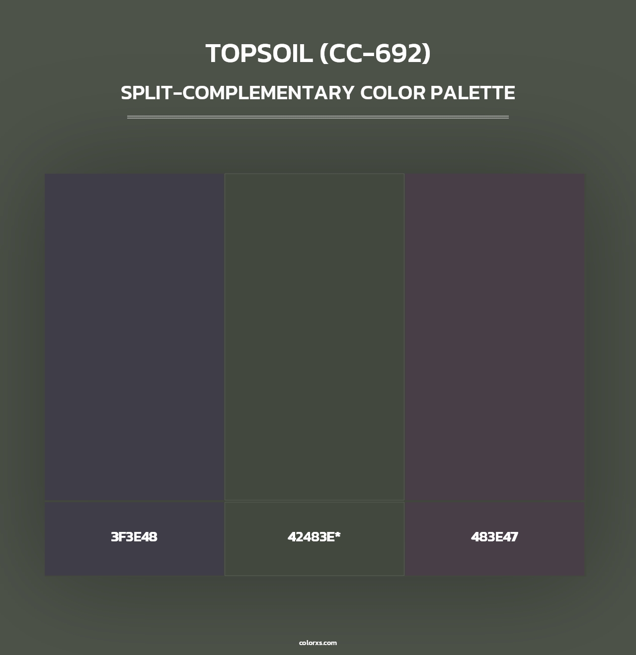 Topsoil (CC-692) - Split-Complementary Color Palette
