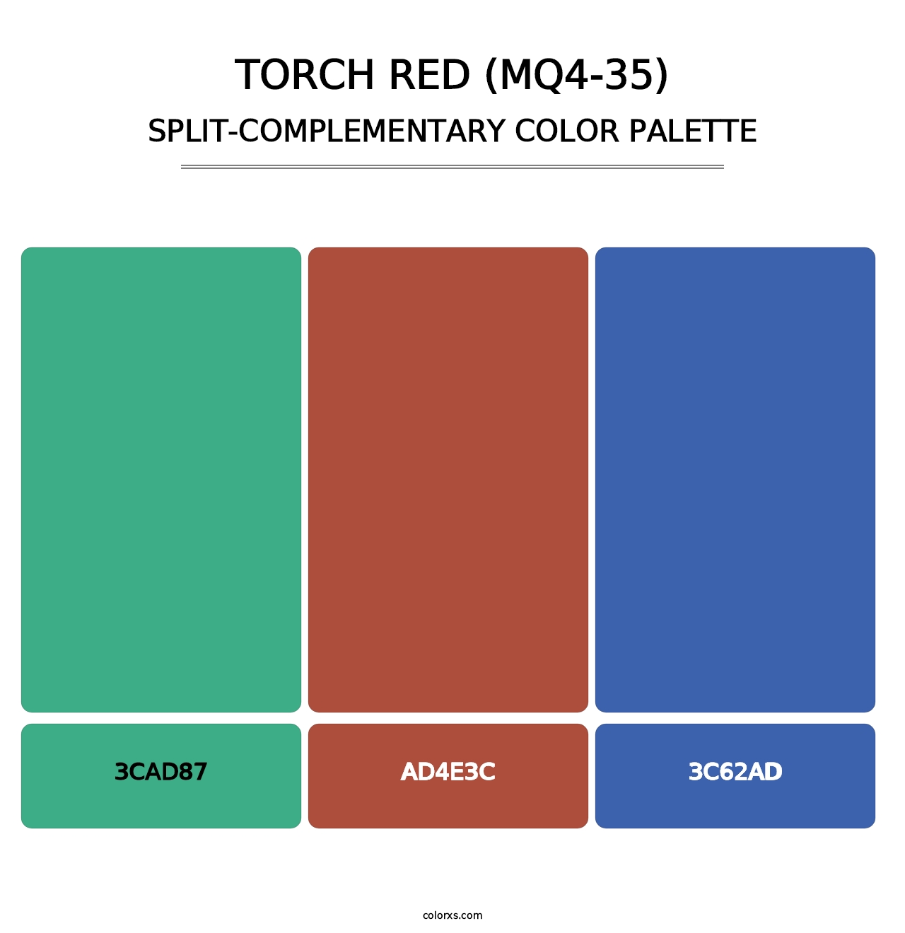 Torch Red (MQ4-35) - Split-Complementary Color Palette